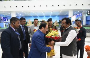 केन्द्रीय मंत्री श्री नड्डा का हुआ आत्मीय स्वागत