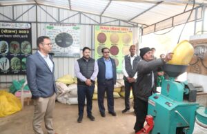 कलेक्टर श्री तिवारी ने बिजौरी में किया प्रोसेसिंग यूनिट का निरीक्षण