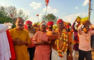 मरही माता मंदिर बहोरीबंद मैं बहोरीबंद में 1151 कलसो की निकाली गई विशाल शोभायात्रा